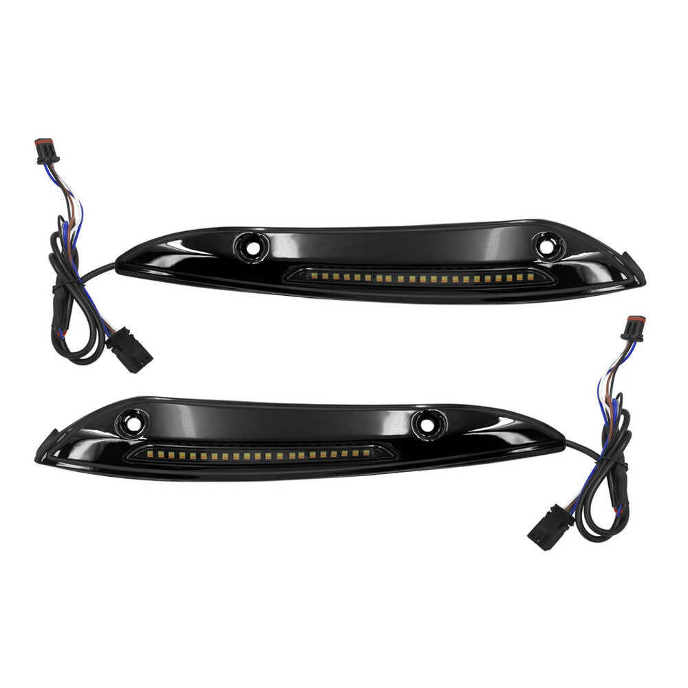 Black windshield trim, standard LED turn signals for Harley Road Glide 15+- n
