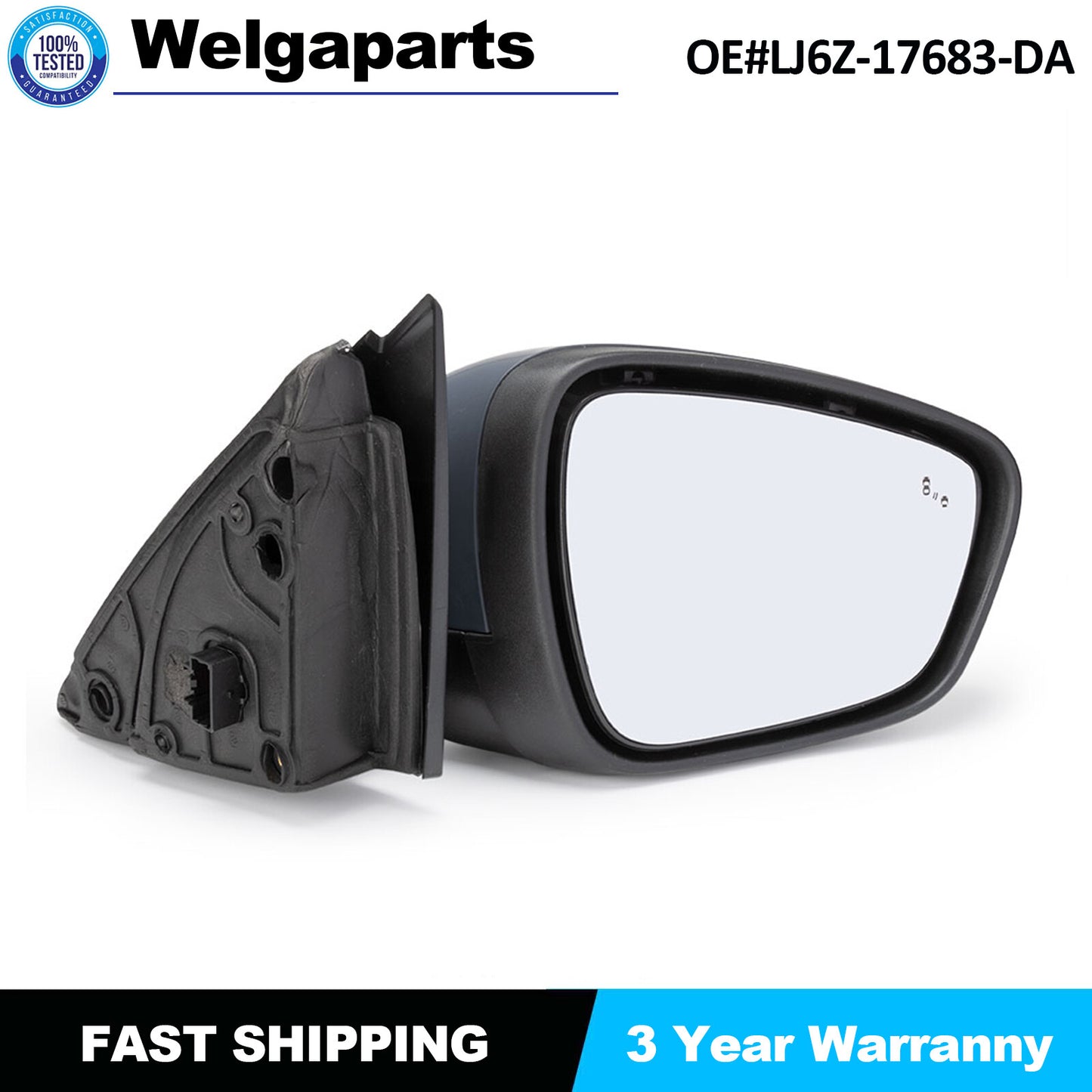 FOR 2020-2023 for FORD ESCAPE LJ6Z-17683-DA RIGHT SIDE MIRROR WITH RH PASSENGER SIDE