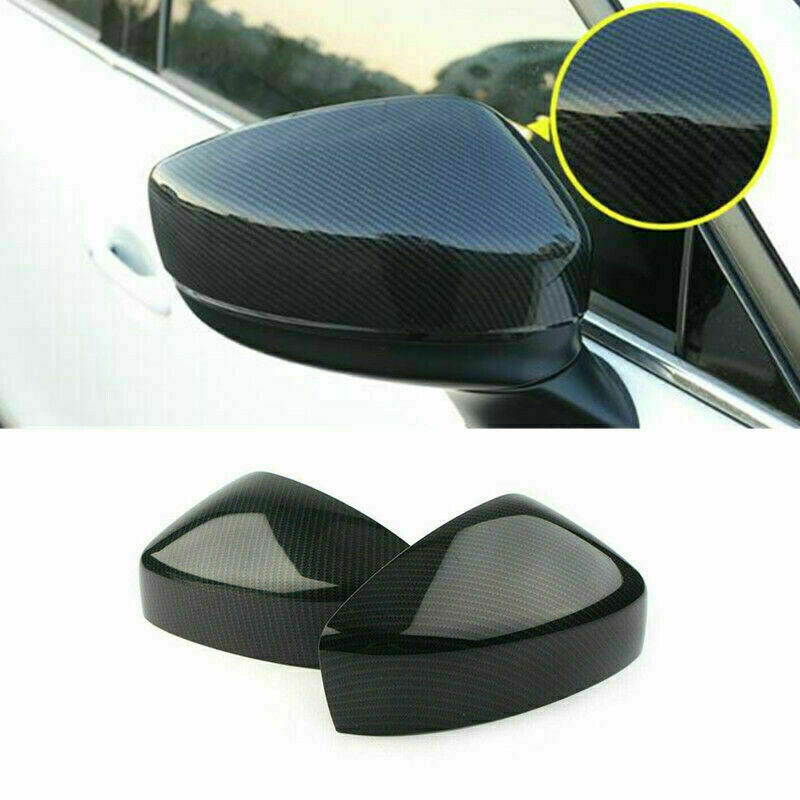for Mazda CX-5 2017-21 Carbon Fiber Car Side Rearview Mirror Cover Trim Overlay