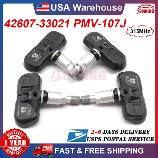 4PCS CAR TIRE PRESSURE SENSOR TPMS PMV-107J for Toyota for Lexus for Scion 42607-33021