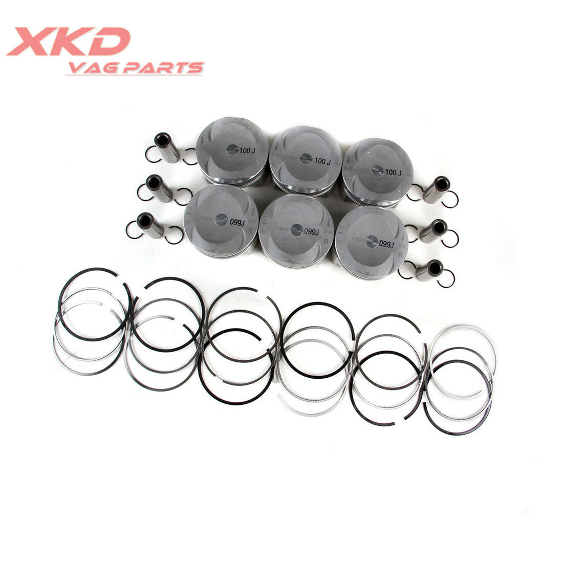 Piston and ring assembly for Audi A4 A6 3.2L AUK BKH engine 06E107065CK