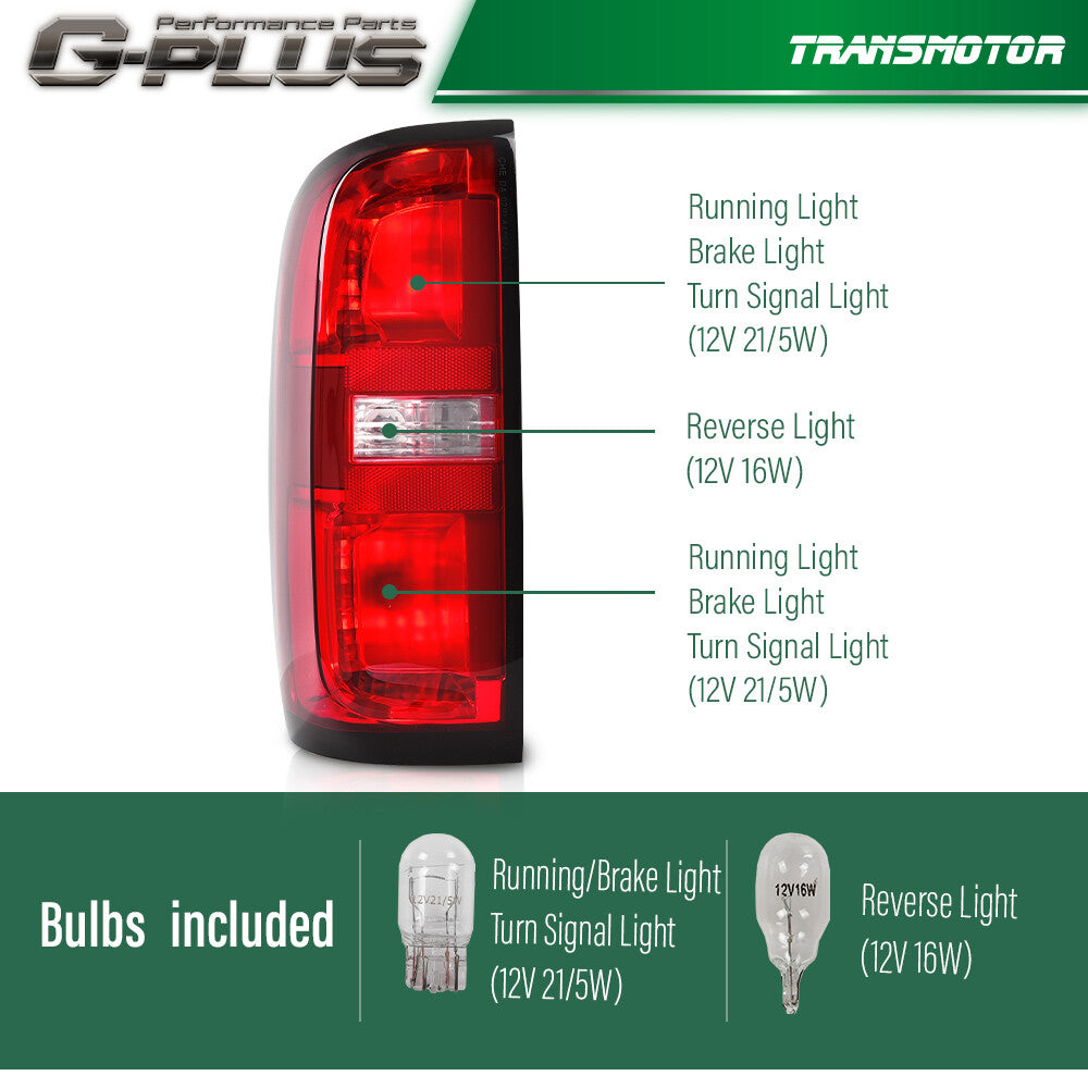 Tail light for 2015 - 2022 for Colorado Driver's left with bulb - v