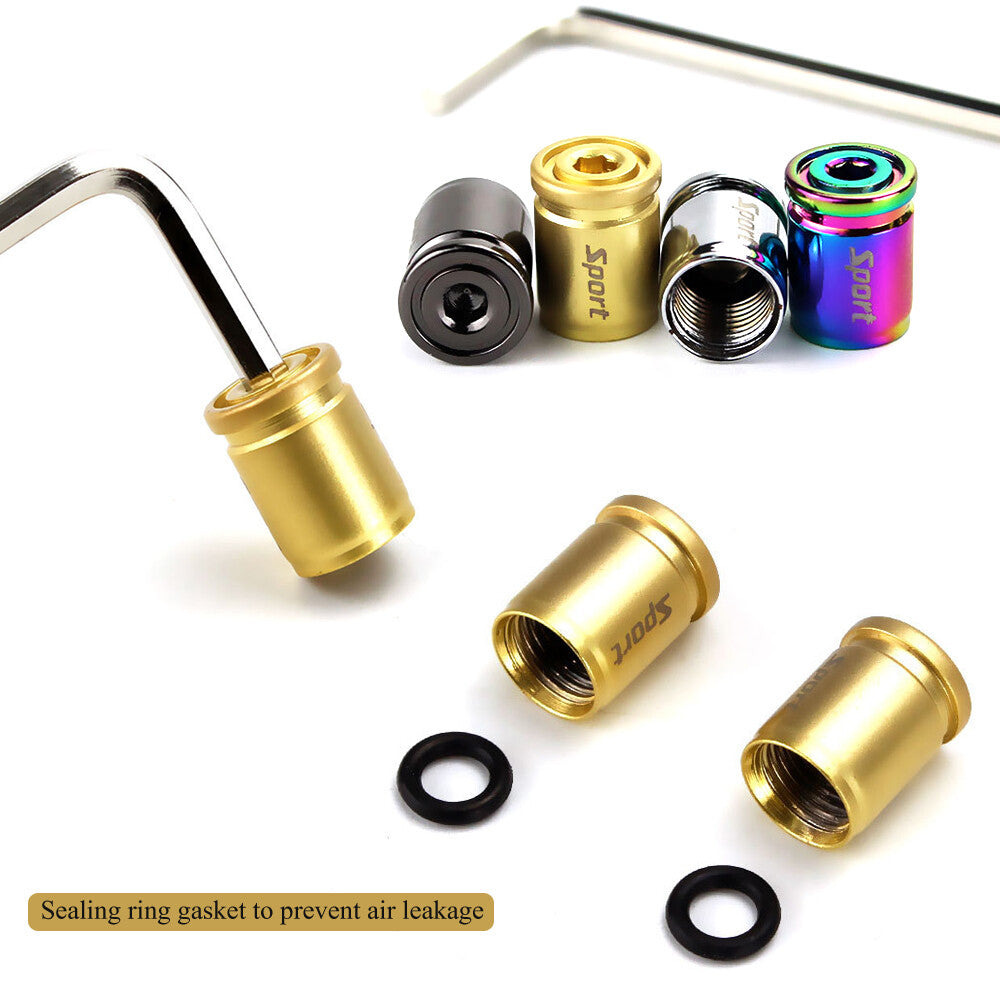 4-Piece Car Tire Valve Stem Cover, Car Wheel Tire Cover Stem Cover, Anti-theft Dust Pack