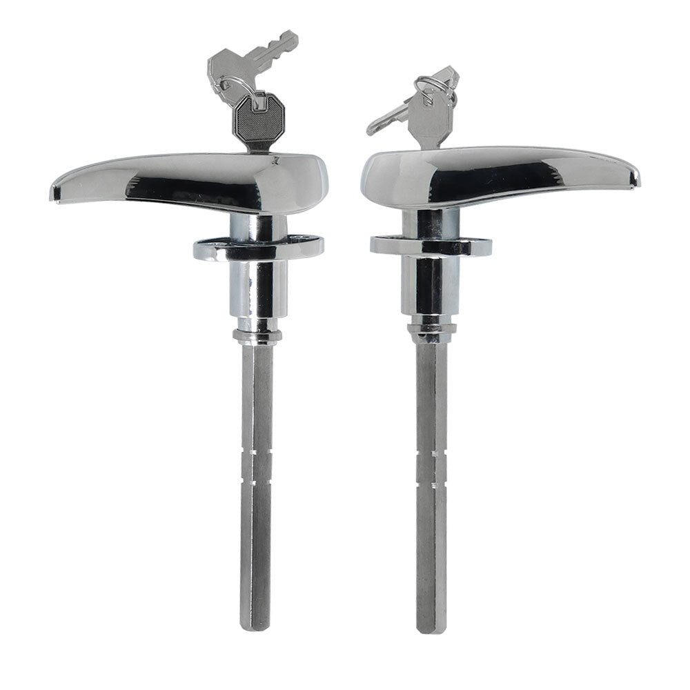 Silver 3-Window Coupe Exterior Door Handle Lock Kit with Key Suitable for 1932 n