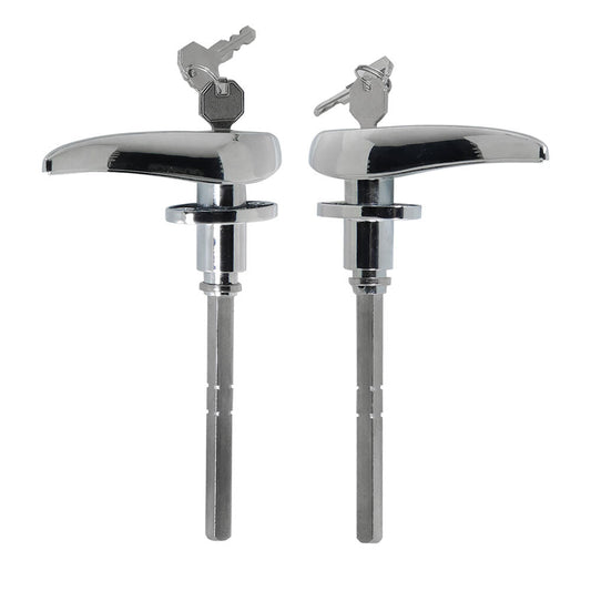 Silver 3-Window Coupe Exterior Door Handle Lock Kit with Key Suitable for 1932 n
