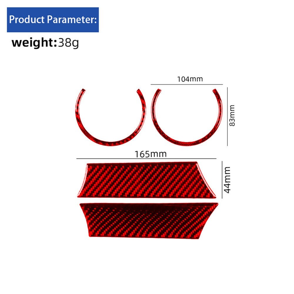 4X Red Carbon Fiber Door Handle Cover Trim Fit for Mini Cooper R56/R57 2007-2010 n