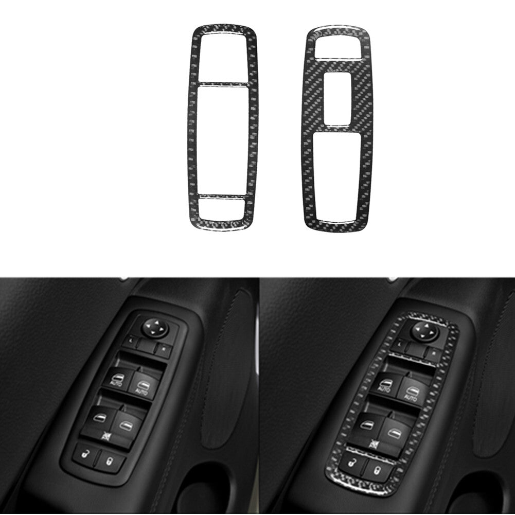 Car Headlight Trim Cover Decor Carbon Fiber for Dodge for Challenger 2015-2020 v