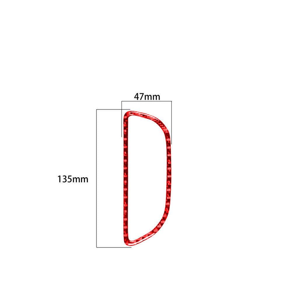 for Dodge for Challenger 2015-2020 Red Gear Storage Trim Cover Decor Carbon Fiber