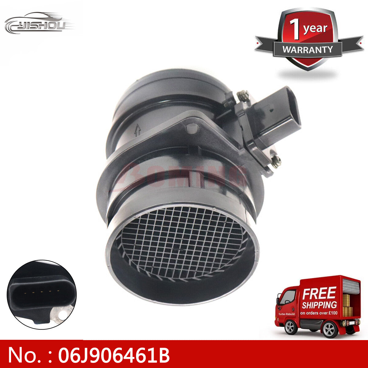 new 06J906461B, suitable for Audi A3 TT, for Volkswagen Beetle CC, for Jetta 2.0L MAF for Volkswagen airflow sensor.