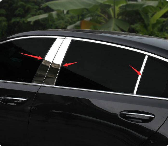 for Cadillac CT5 2020-2024 Chrome Window Center BC-Pillar Panel Cover Door Trims n