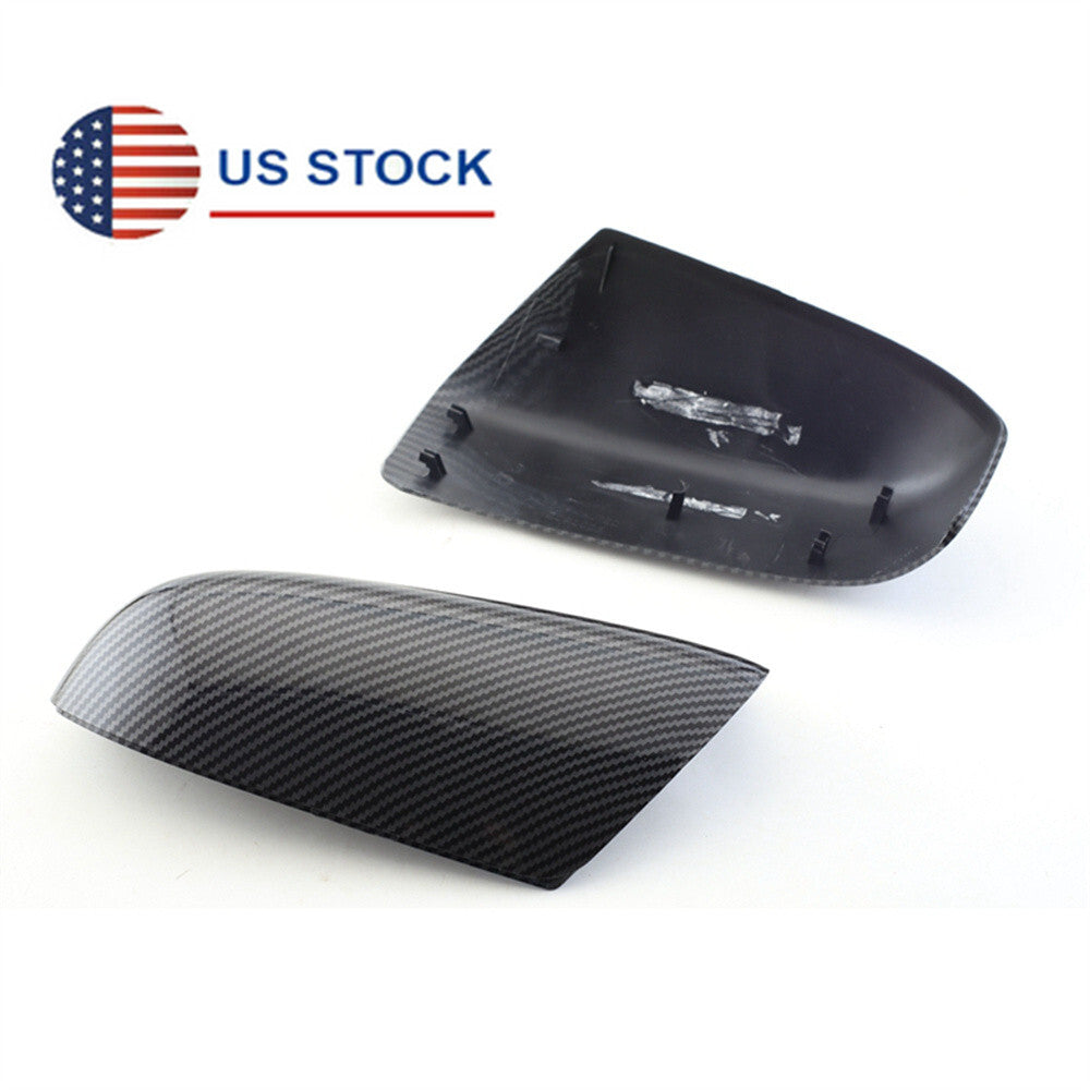 Pair For 2003-07 for Honda for Accord Side Rear View Mirror Cover Caps Carbon Fiber Look Q