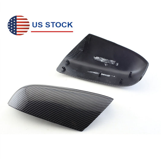 Pair For 2003-07 for Honda for Accord Side Rear View Mirror Cover Caps Carbon Fiber Look Q