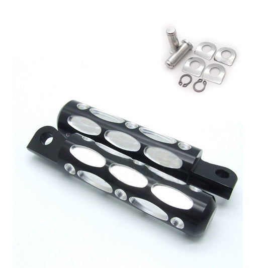 Black CNC Foot Pegs Rest with Mount Kit Pins for Harley Sportster Male Peg Mount Q