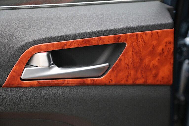 Fit for Hyundai for Tucson 2015-2018 Peach Wood Interior Door Handle Cover Trim 4PCS