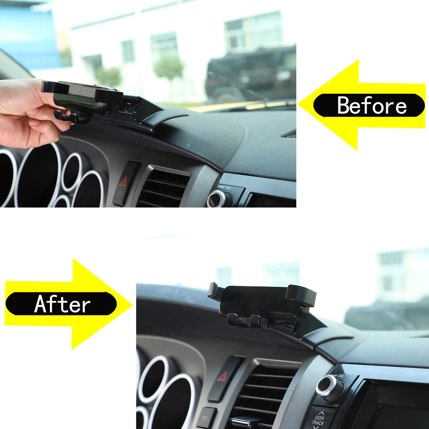 For 07-13 for Toyota Tundra Central Control Cell Phone Holder ABS (Fits Tundra)