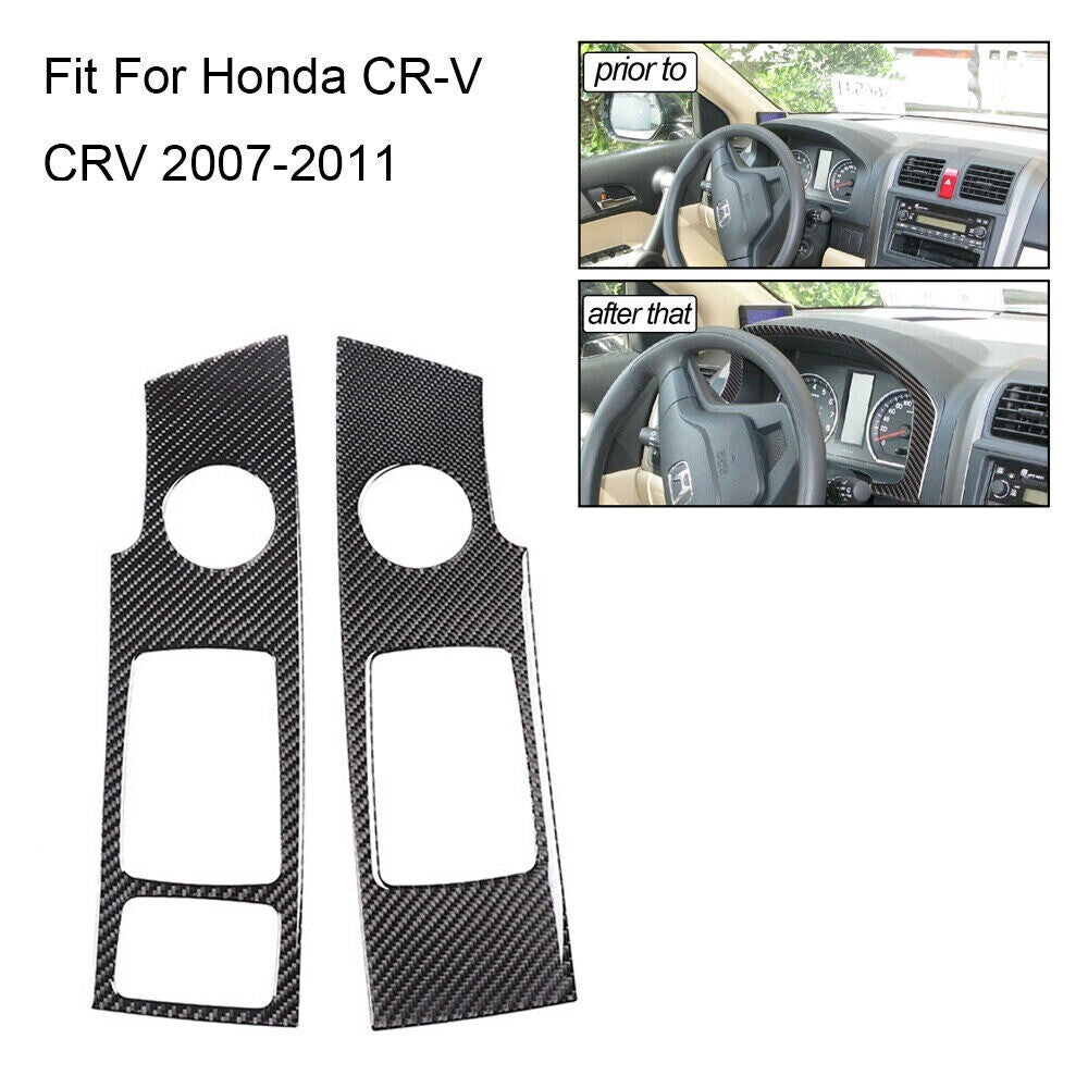 Carbon Fiber Side Air Vent Outlet Panel Cover Trim for Honda CR-V/CRV 07-11 New n