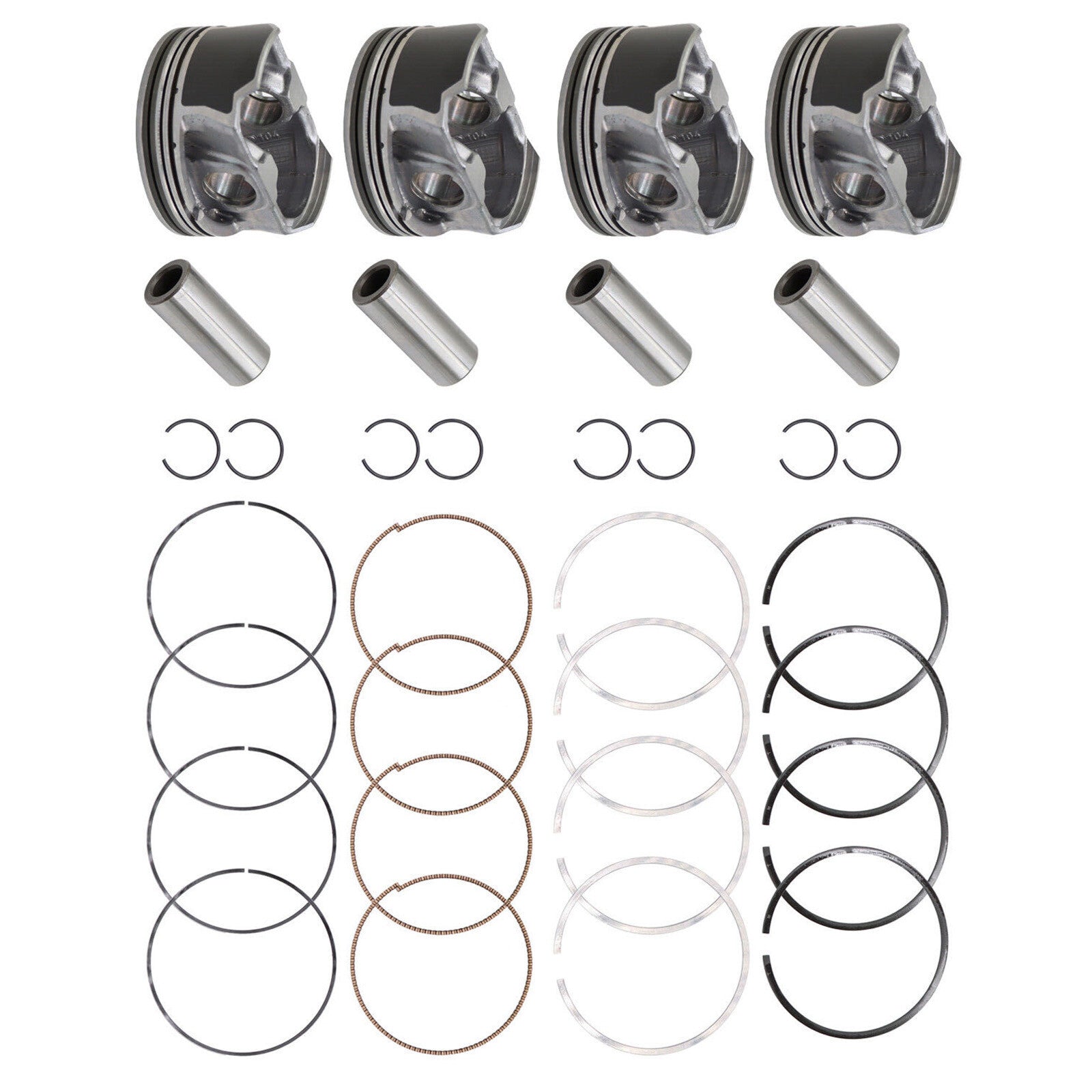 4 Set Engine Piston w/Rings Repair Kit for KIA OPTIMA 2.4L 2011-2013 23410-2G500