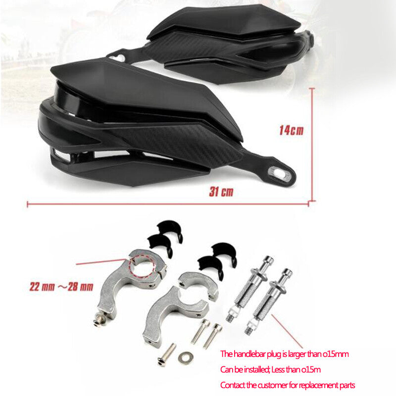 22/28 mm Adjustable Motorcycle Handguards, Windproof Off-Road Bike Handguards - n