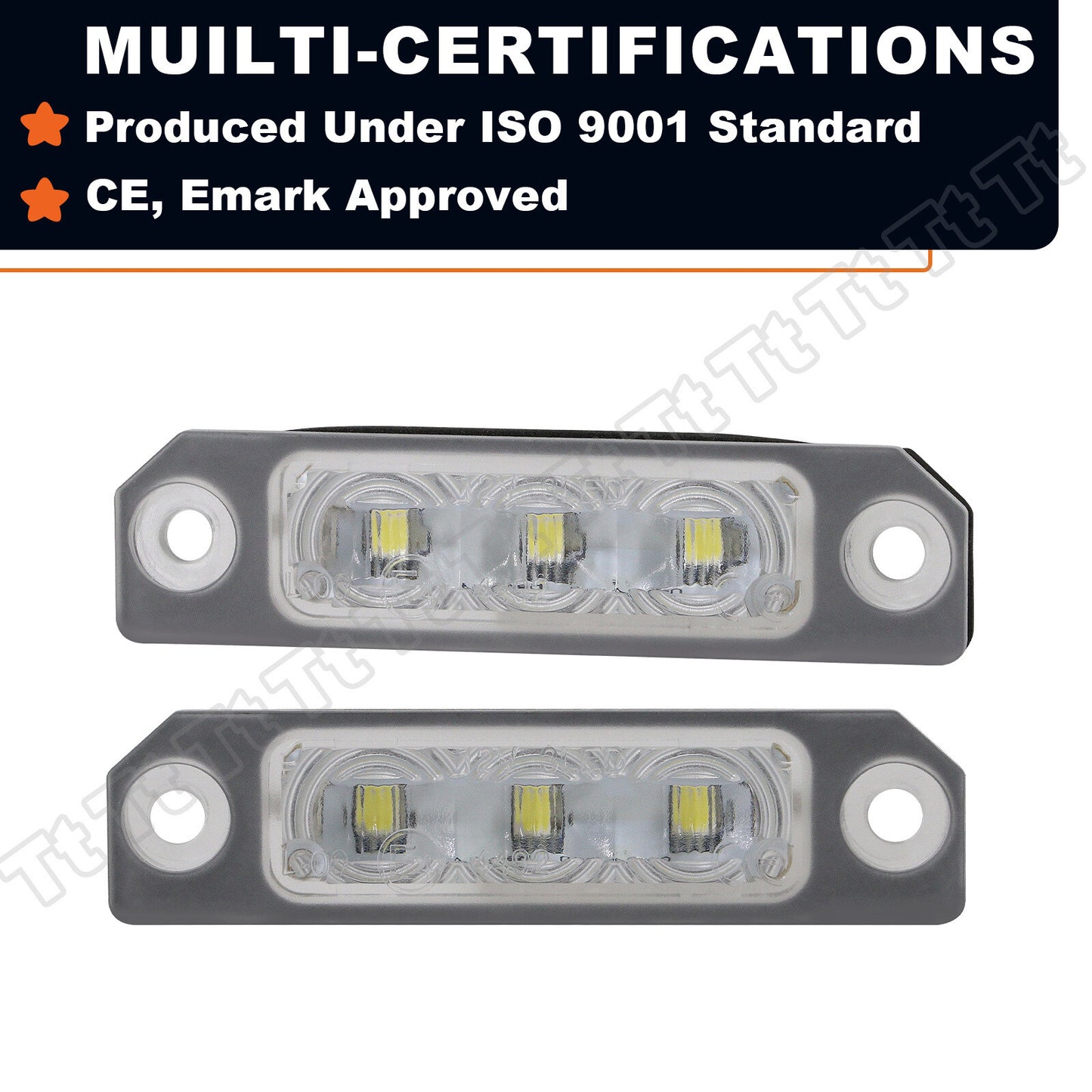 White LED License Plate Light Label Light for for Mustang Fusion Focus Flex Taurus- v