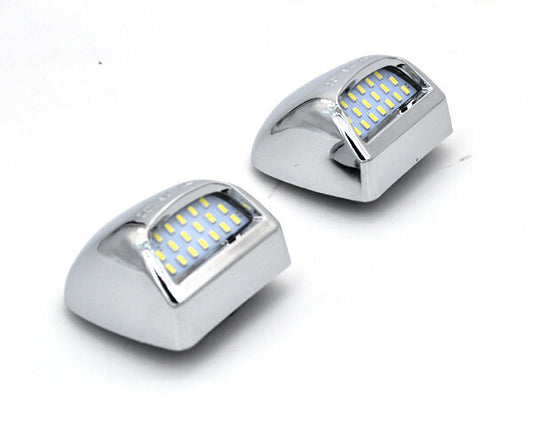 Chrome WHITE LED LICENSE PLATE LIGHTS For 2014-2018 for Chevy Silverado & for GMC for Sierra v