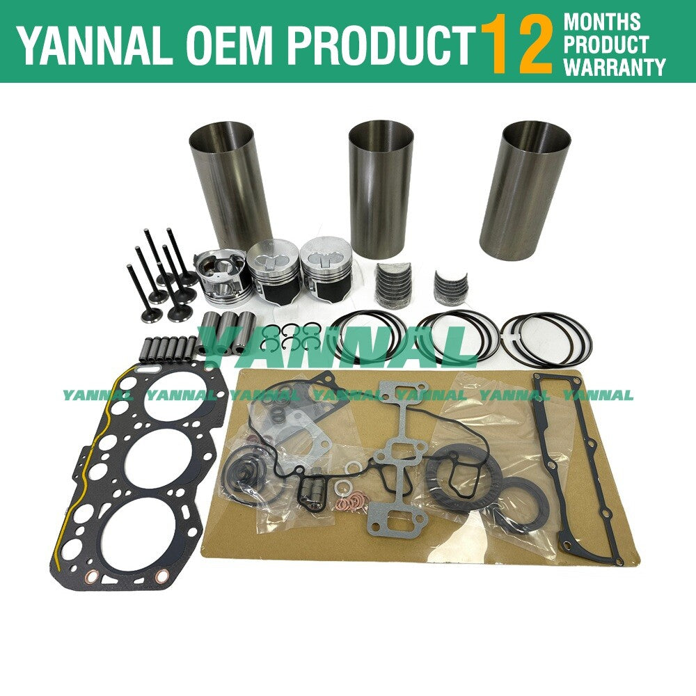 3TNV76 Overhaul and Rebuild Kit STD for 3TNV76 Engine Gasket Piston Kit Parts -