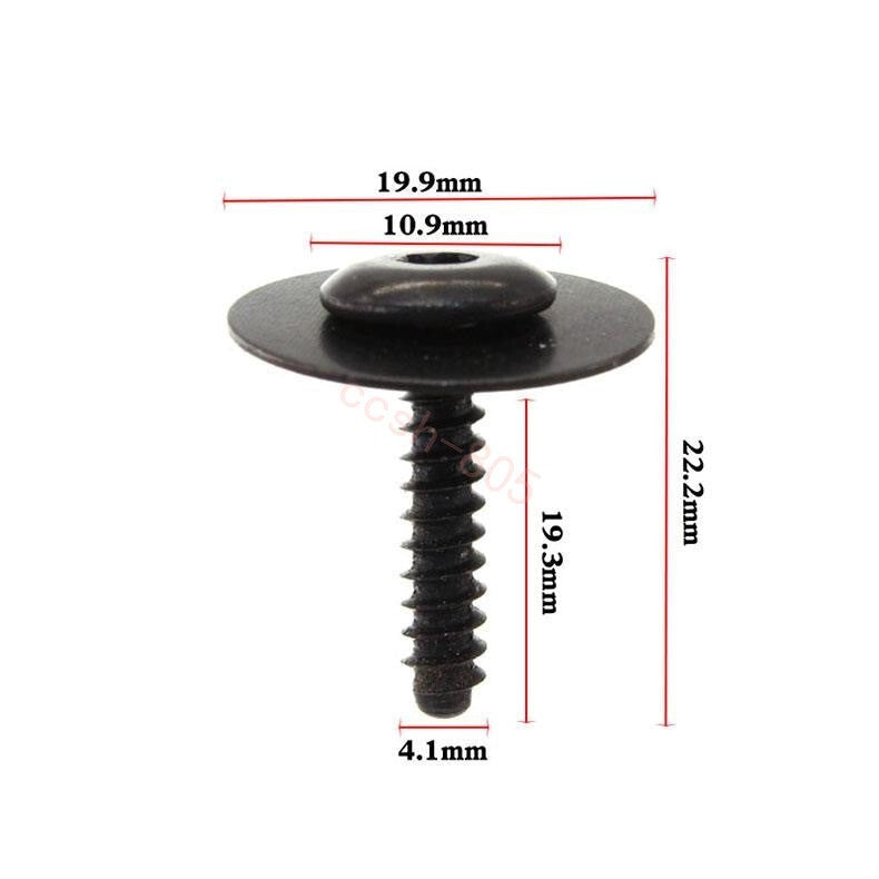 10 Pcs Black Car Inner Fender Splash Shield Bolt Screw For GM for Chevrolet for GMC Q