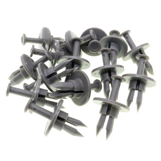 10-piece set of bumper trim wheel well liner push-type retaining clips with 6.5mm rivets for BMW