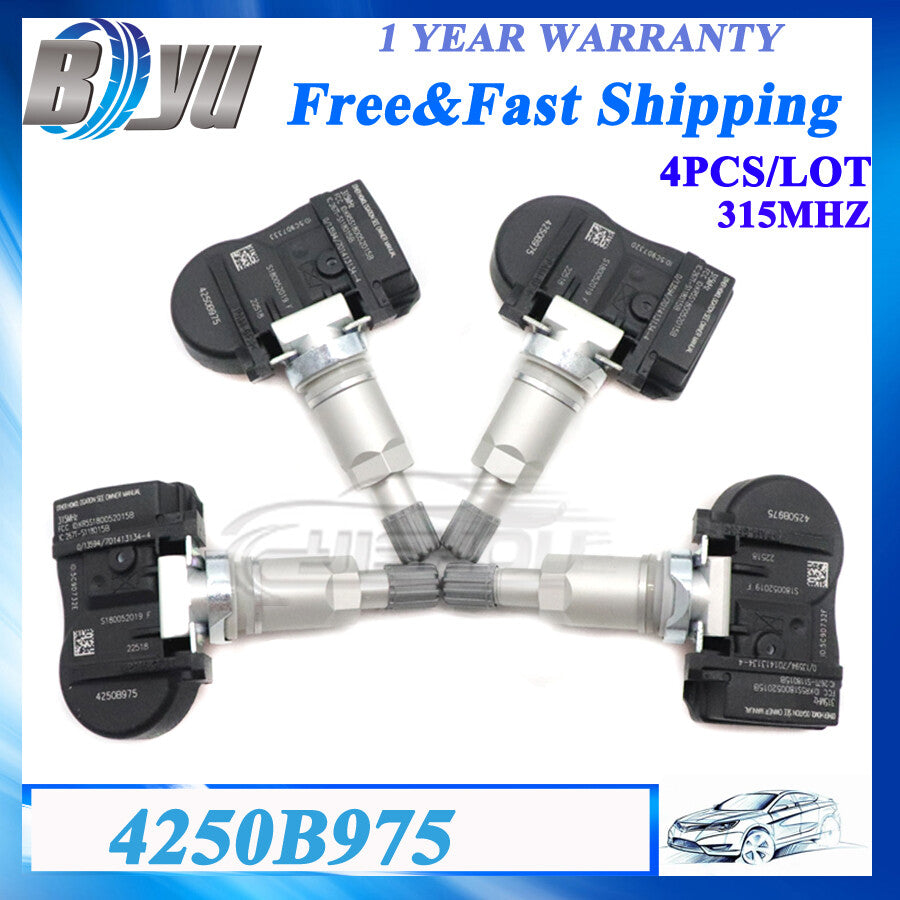 4PCS Tire Pressure Sensor TPMS 315MHZ for Mitsubishi Mirage 2014-2020 4250B975