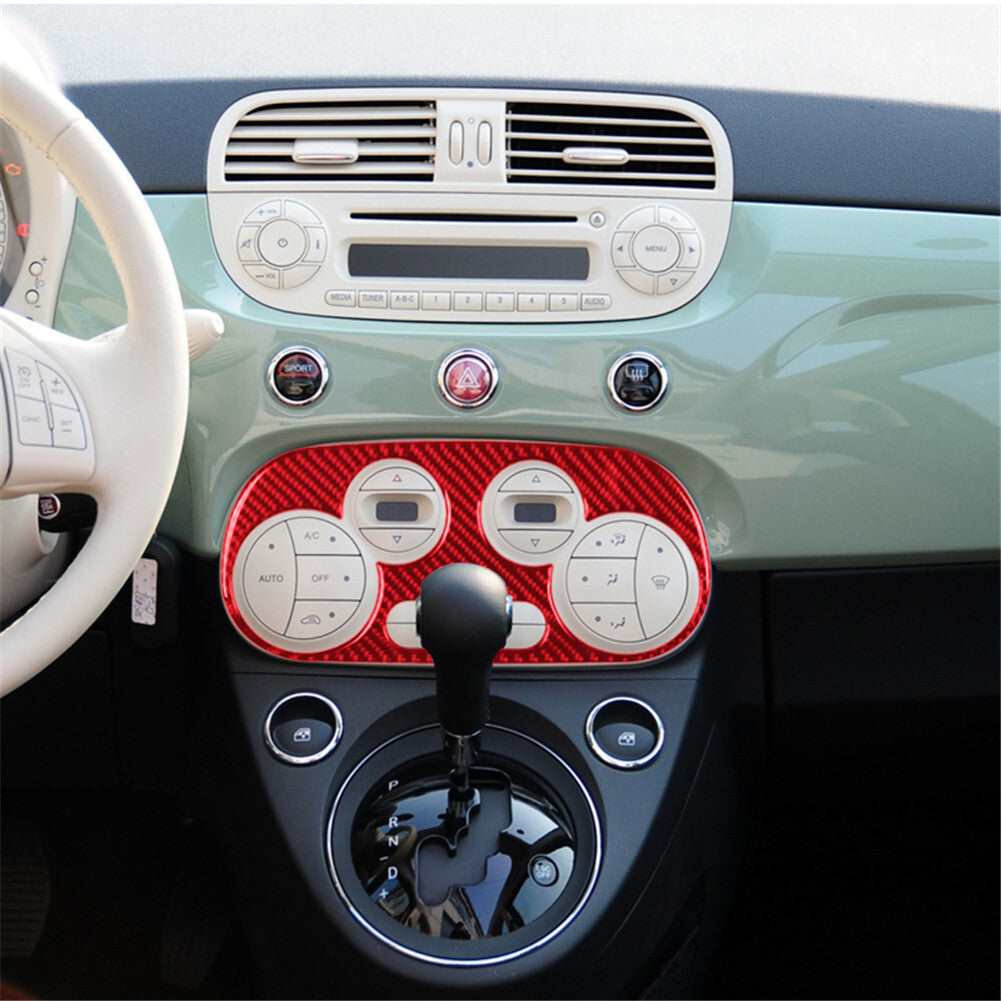 for Honda for Civic 2022 - 2023 Red Stainless Steel Center Console AC Button Sticker Trim 6- v
