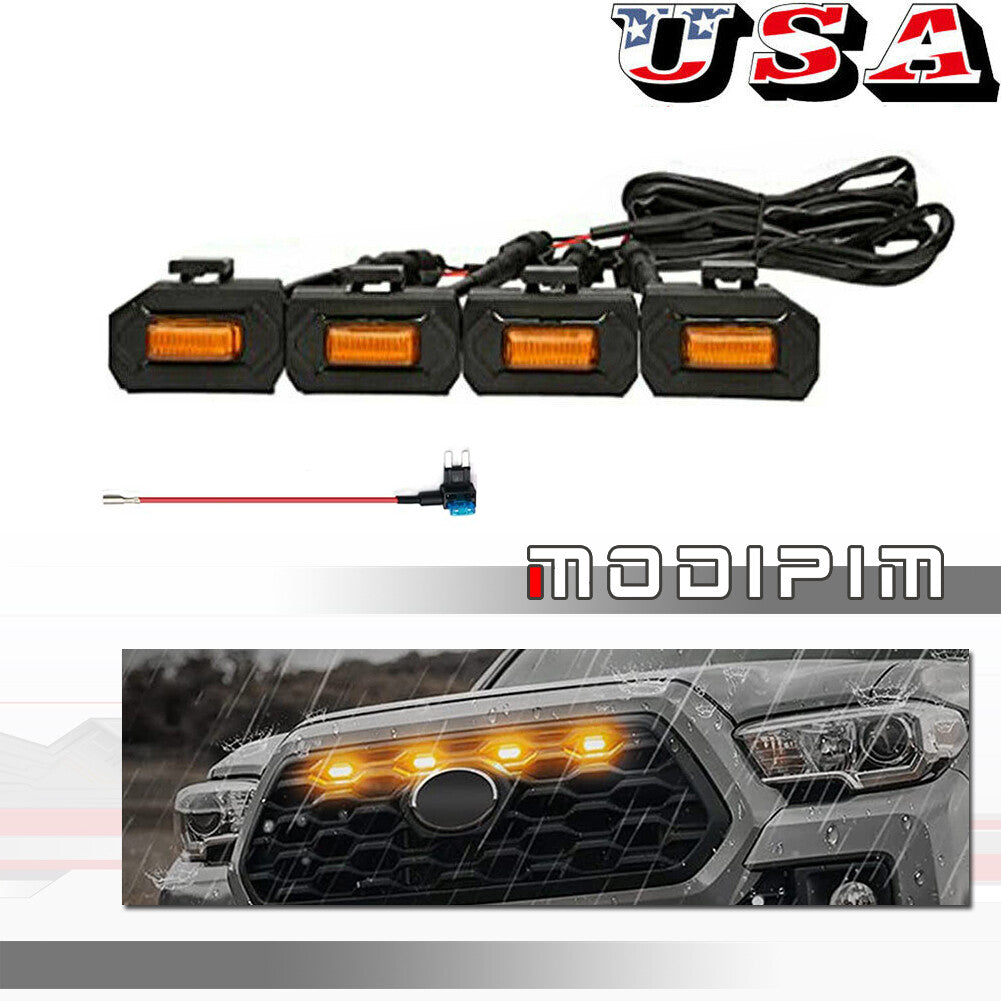 style amber LED grille light suitable for 20-22 Tacoma TRD Sport off-road- v