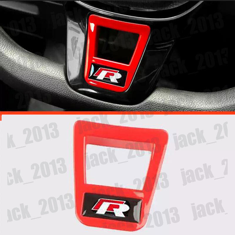 For Volkswage for VW for Jetta MK7 2013-2024 Red ABS Steering Wheel Sequin Cover Trim