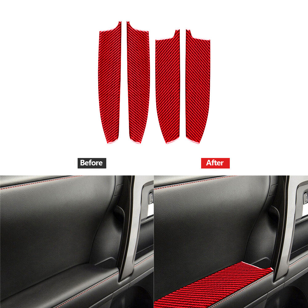 Red Carbon Fiber Interior Speedometer Panel Cover Trim for Mazda CX-9 2010-2015 v