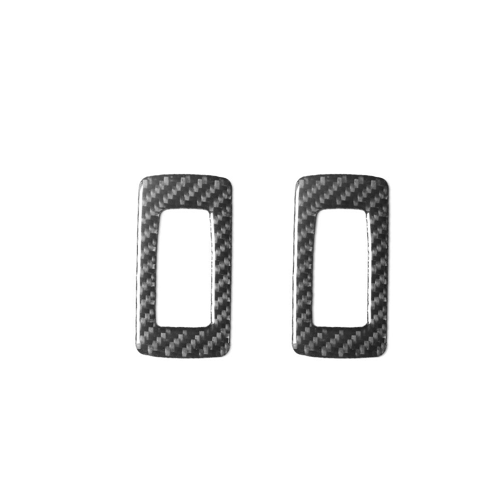 2Pcs Carbon Fiber Rear Window Lift Panel Cover Trim for Chrysler 300 2005-2007