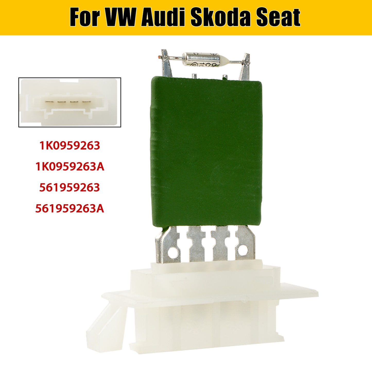 Fan Resistor for VW Caddy Eos for Golf for Passat for Tiguan Blower Motor Heater Q