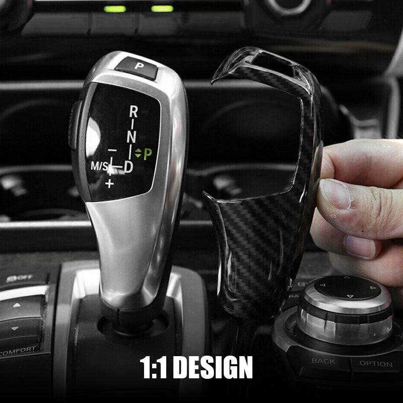 Carbon Fiber Gear Shift Head Cover Fit for BMW X3 X4 F20 F22 F30 F32 F10 F12