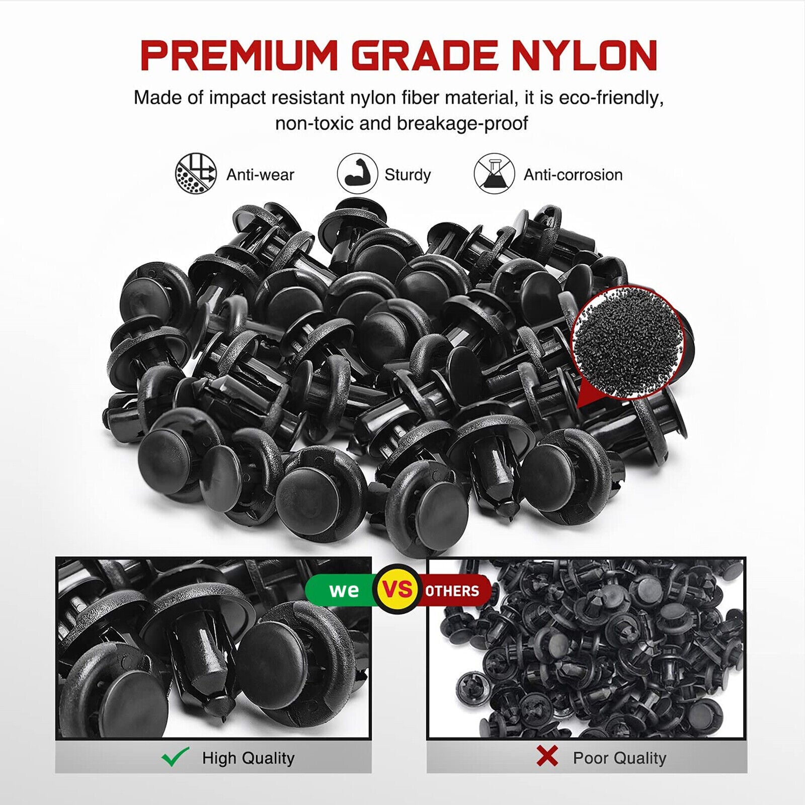 100x Car Bumper Fender Clip Retainer Fastener Rivet Screw 90914-0007 A21420 Part