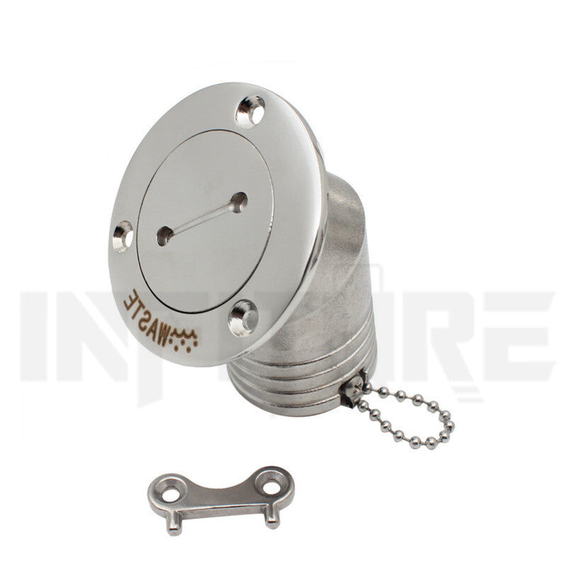 38MM Fuel Boat Fuel Deck Filler For Marine 316 Stainless Steel key Flush Mount