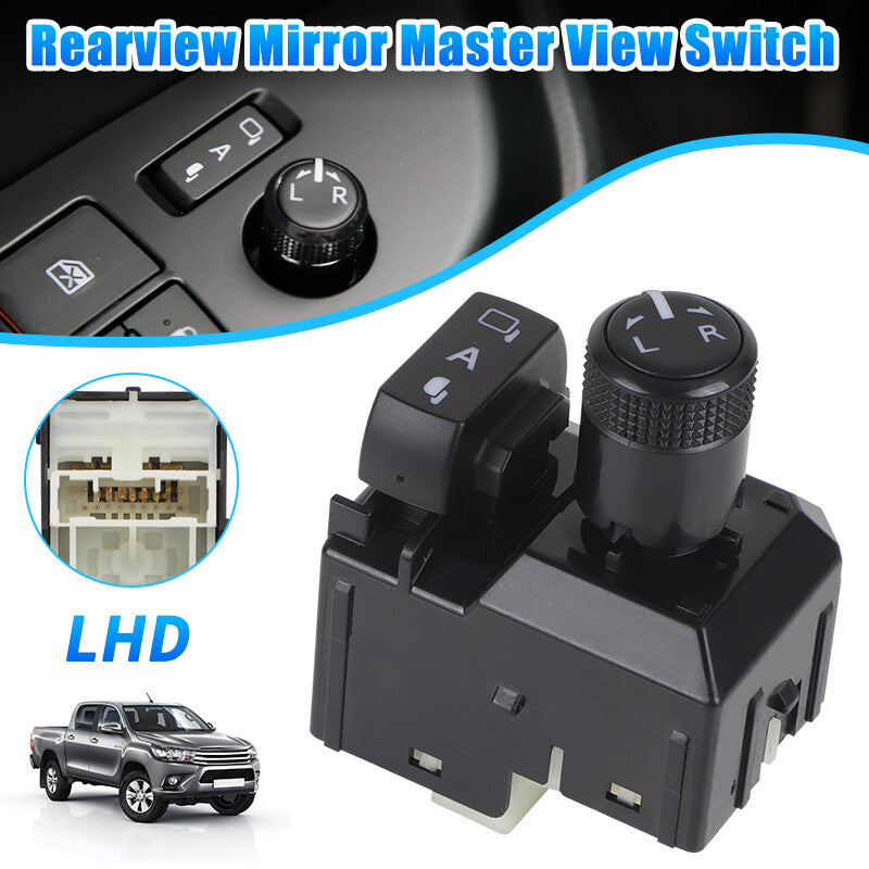 Adjust Rearview Mirror Switch Master Button Knob fit for Toyota Hilux Revo 2015-2020