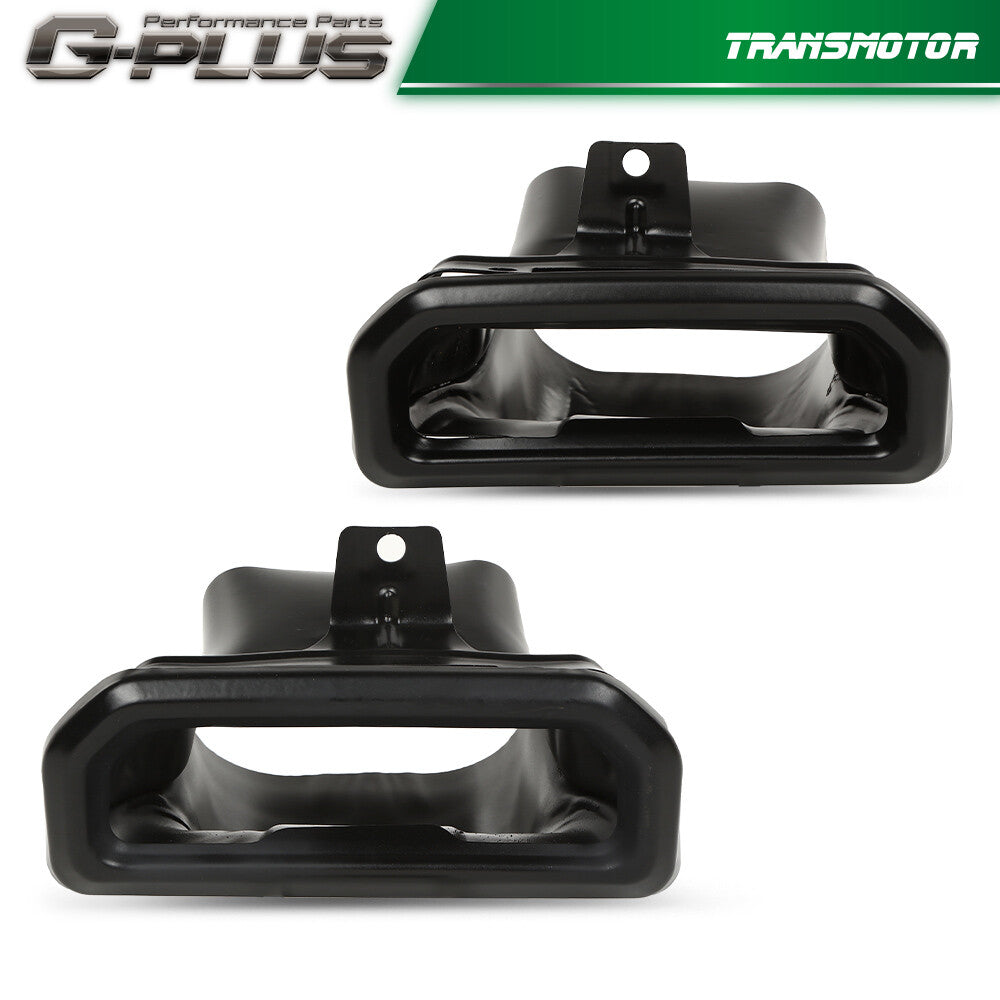 Fits 19-24 for Silverado / for GMC for Sierra Exhaust Header / Bezel Gloss Black - v