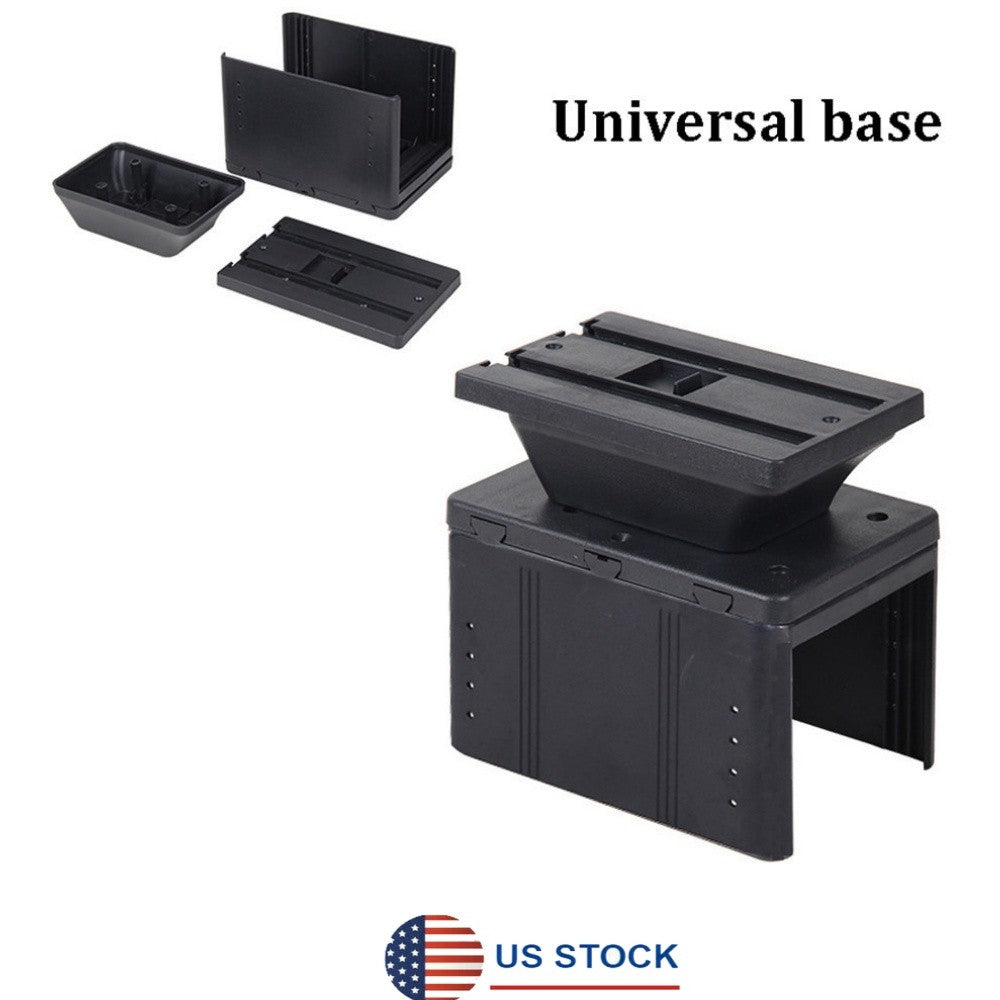 New Heavy Duty Single Layer Flat Style Central Container Armrest Box PU Leather Q