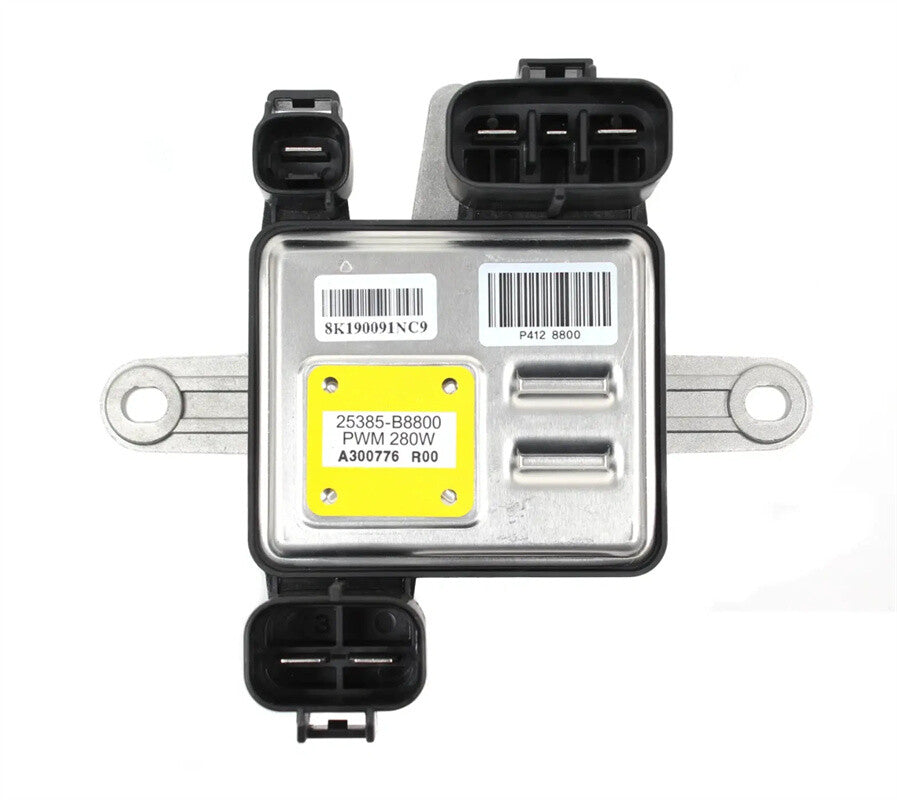 The new cooling fan controller is suitable for Hyundai 3.3L Santa Fe 13-19 and for Kia Sorento 14-15. Q