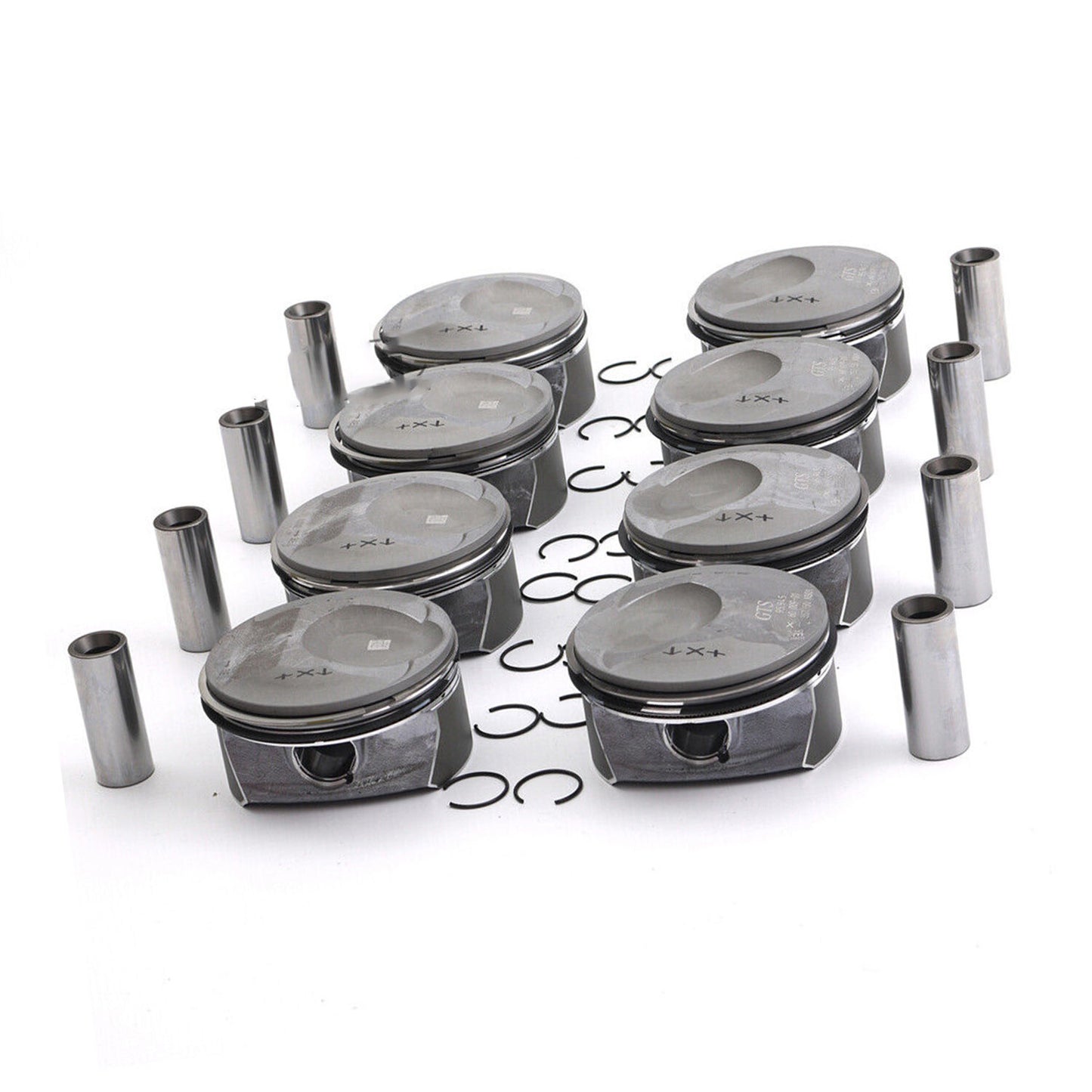 8x Pistons  Rings Kit for Porsche for Cayenne for Panamera S GTS 957 970 4.8L V8