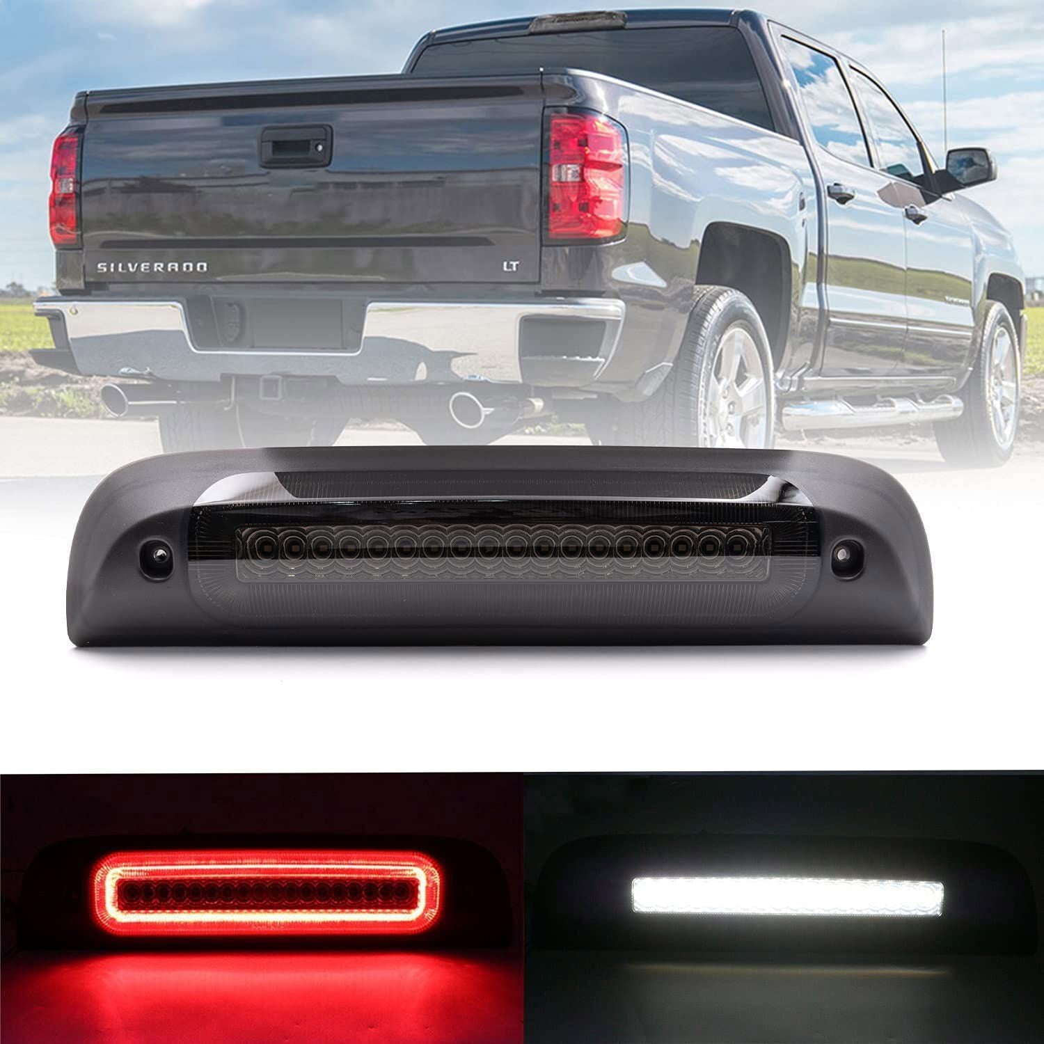 2014-2018 Silverado for GMC for Sierra LED Triple Meda Gloss Finish Q