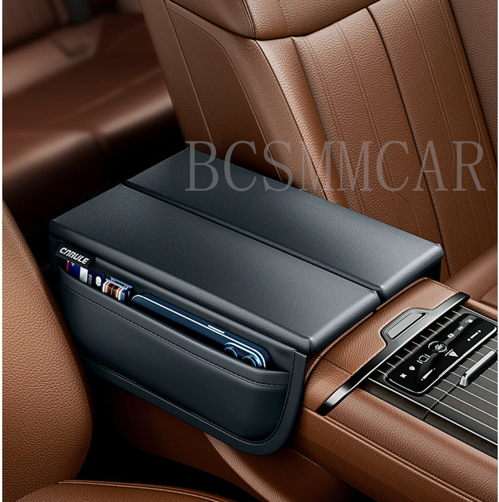 Car Center Console Pad Armrest Cushion Mat Cover Interior Trim W/Storage Bag