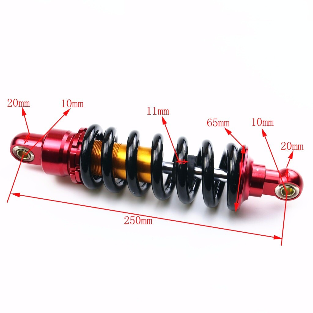 2 x 250mm 10-inch rear shock absorber pit cross-country bike all-terrain vehicle four-way cooler Apollo
