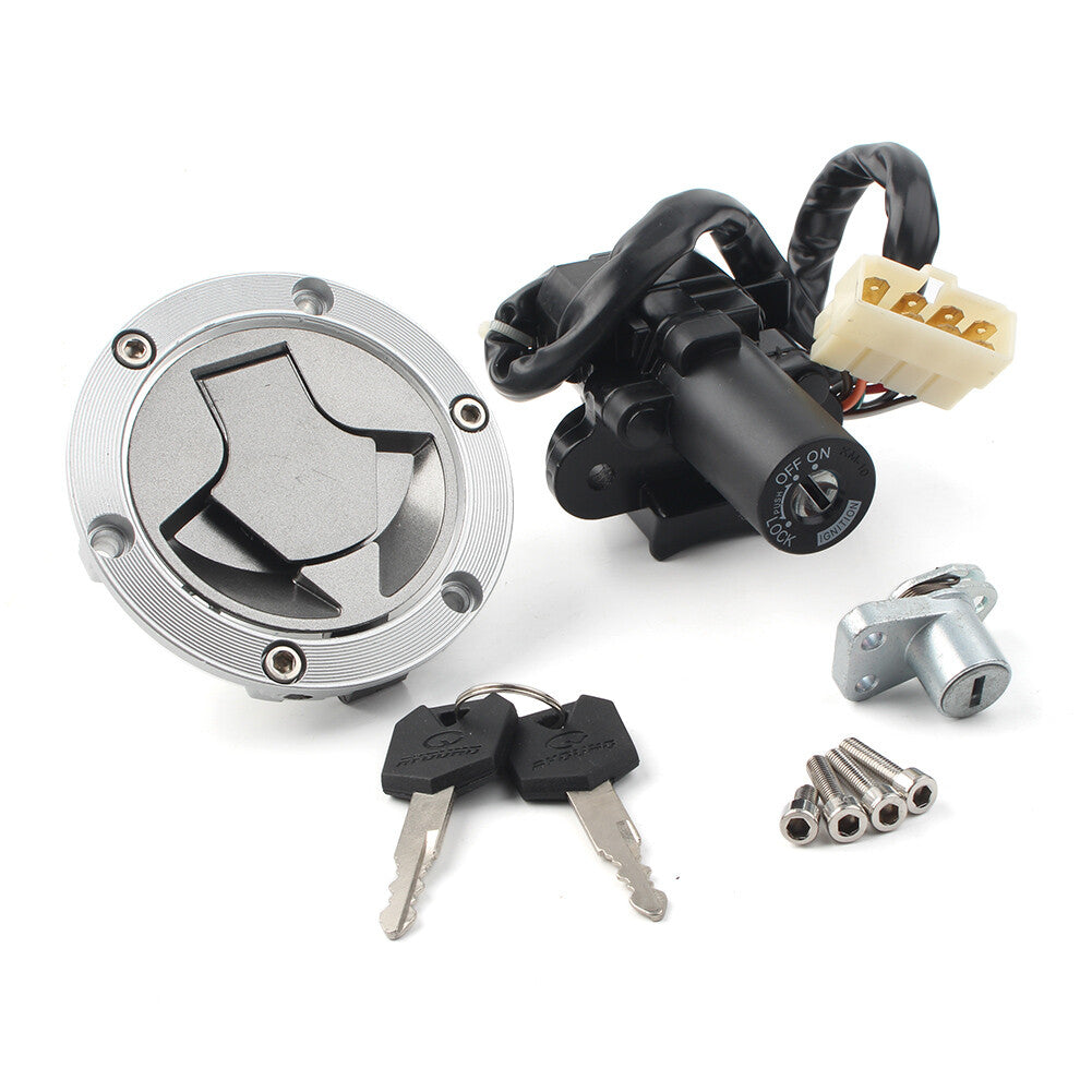 Ignition Switch Fuel Gas Cap for Seat Lock Key Set for Kawasaki EX 250R 300