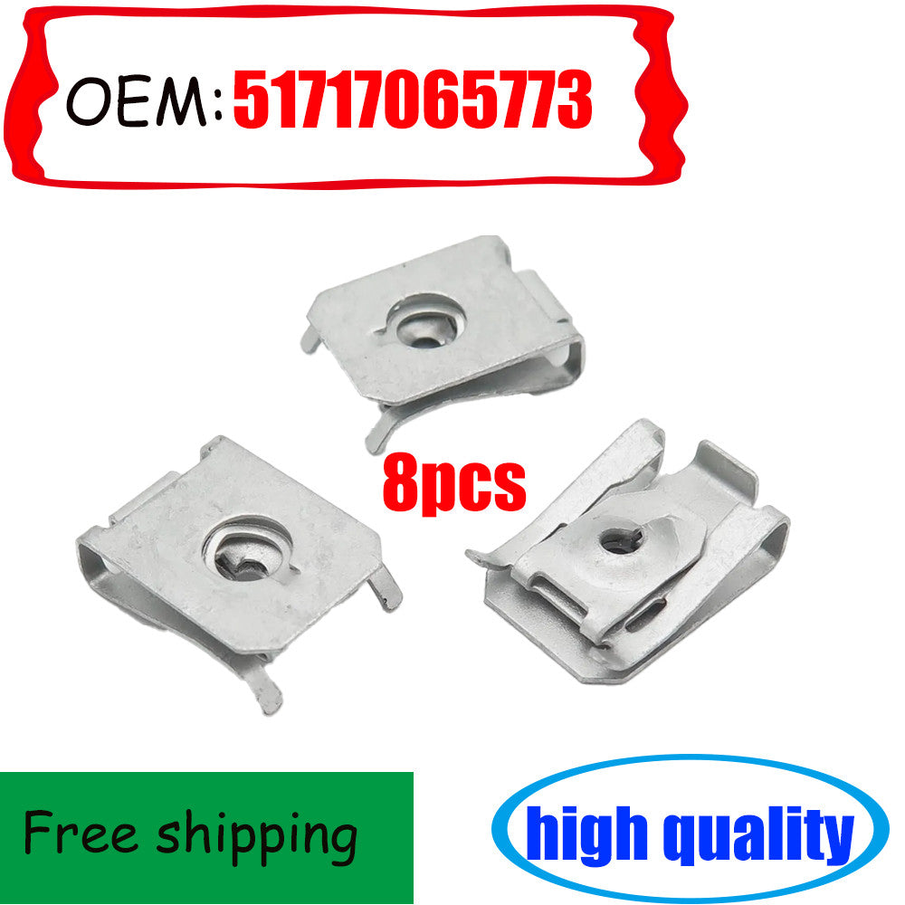 8PCS Fender Underbody Guard Clip Nut 0049943145 0019902356 for Benz n