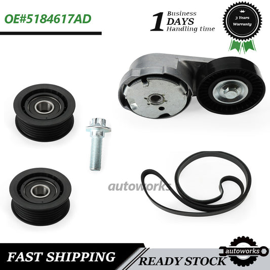 Serpentine Belt Drive Tensioner  Idle Pulley for Chrysler for Dodge for Ram 3.6L 11-20