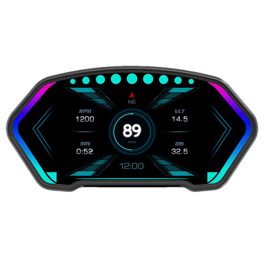 OBD GPS Digital Car Speedometer Head Up Display Gauge Turbo RPM Alarm Q