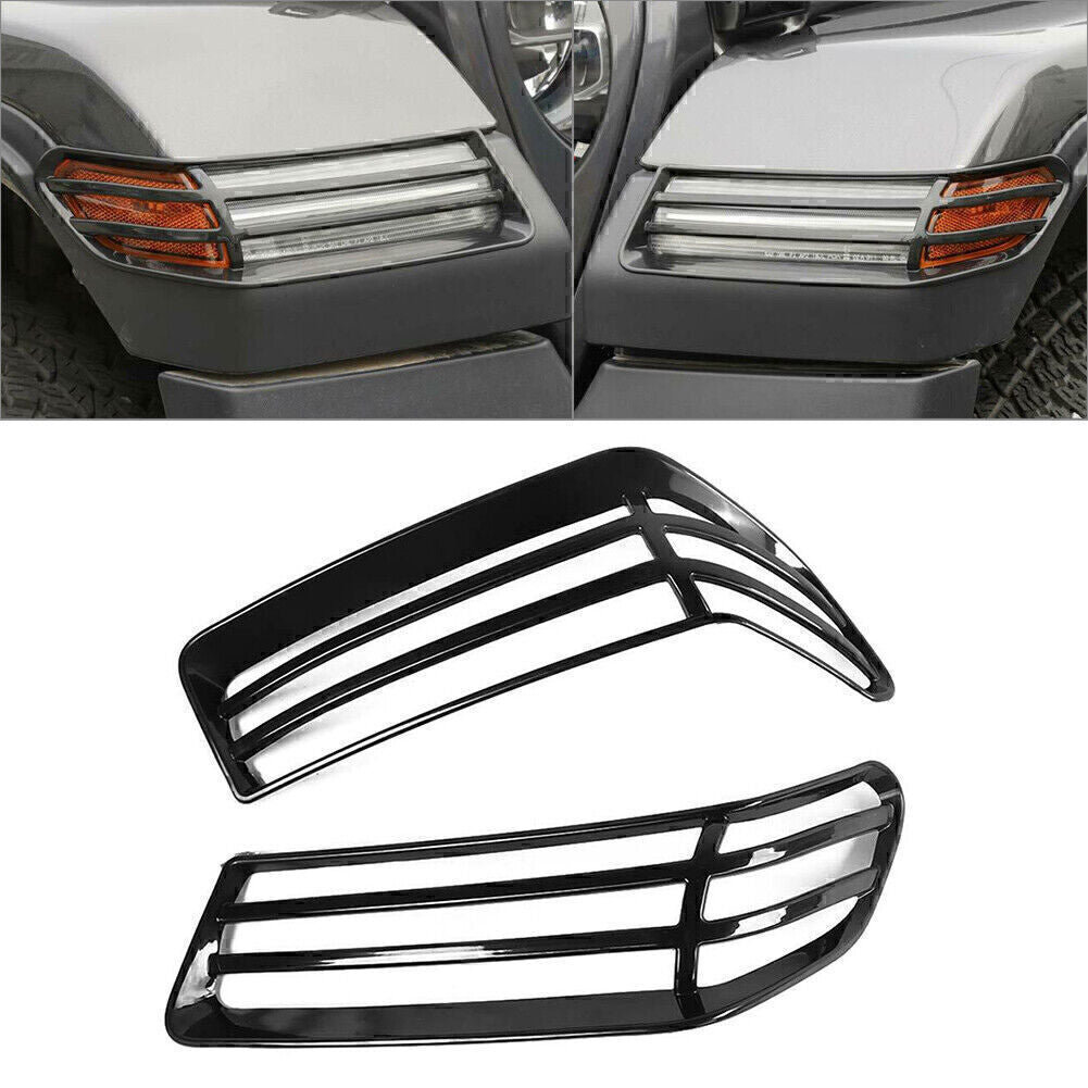 2x Front Wheel Eyebrow Light Decor Cover Trim for Jeep for wrangler JL 2018-2020 19